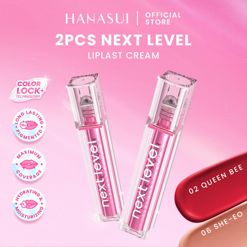 [Twinpack] Hanasui Next Level - Blurry Tint Bouncy Blush Butter Balm Liplast Cream Lip Tint Tahan Lama Velvet Finish Longlasting Bounce Tinted Balm Melembabkan Pigmented Matte Finish