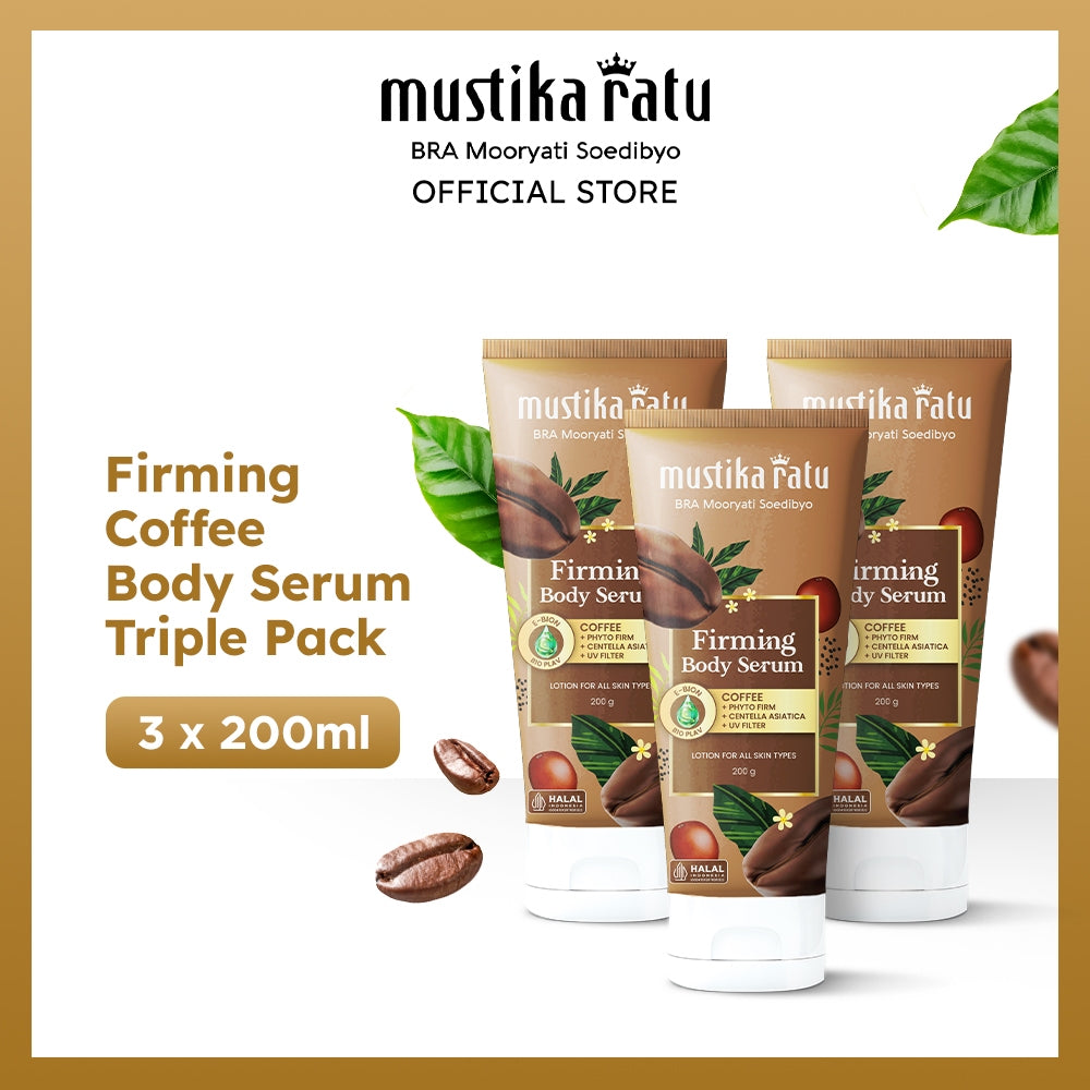 Mustika Ratu Firming Coffee Body Serum 200ml - Triple Pack