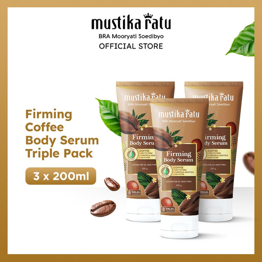 Mustika Ratu Firming Coffee Body Serum 200ml - Triple Pack