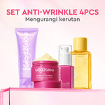 Glad2Glow Retinol Set All In 1 bundle paket Skincare-Moisturizer+Serum+Cleanser+Toner+ Clay Stick-peach moisturizer skin barrier Retinoid Memudarkan Garis Halus Memudarkan Kerutan Menghaluskan  merawat jerawat dan kemerahan g2glow official store