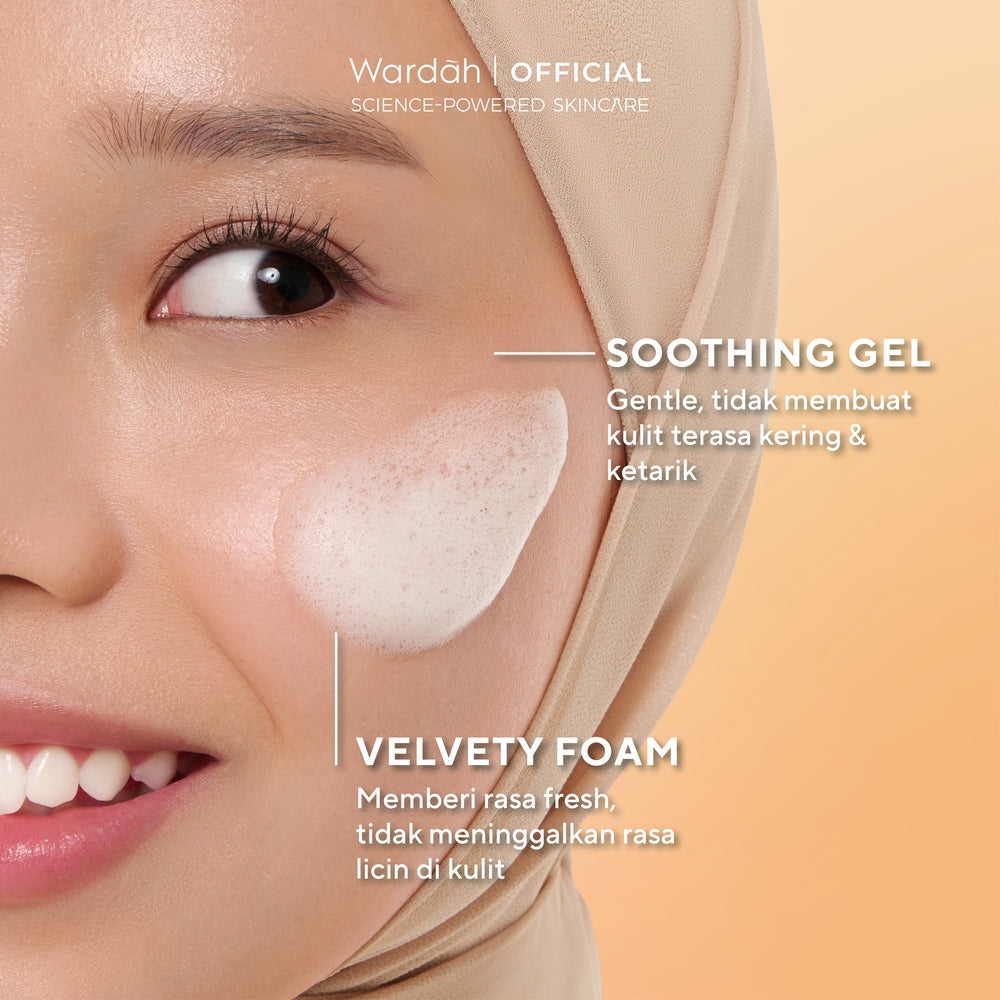 [New!] WARDAH Amino Gel Cleanser Vitamin C + 8X NMF Amino 120 mL - Sabun Cuci Muka Low pH untuk Kulit Kusam Dry Kering Senstive - Face Wash Membersihkan Mencerahkan Melembapkan Kulit - Kulit Sensitive - Pembersih Wajah - Facial Wash - Sabun Cuci Muka