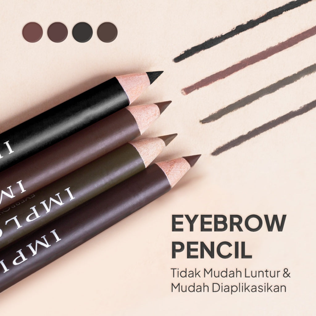 Implora Pensil Alis | Eyebrow Pencil Coklat Hitam Dark Brown