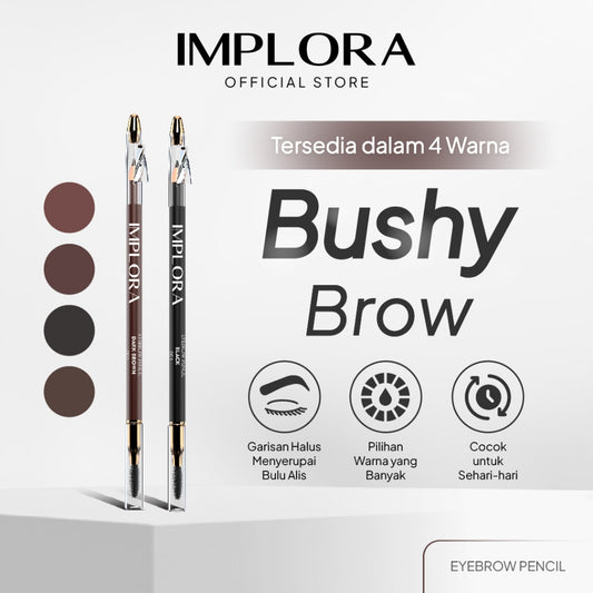 Implora Pensil Alis | Eyebrow Pencil Coklat Hitam Dark Brown