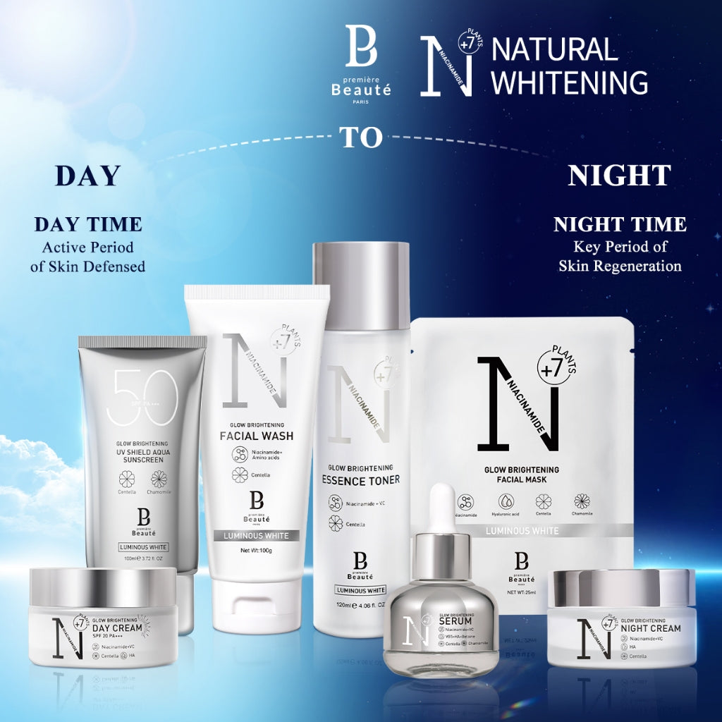 PREMIERE BEAUTE Essence Toner Niacinamide Centella White Glow Brightening 120ml glowing Hydrating Whitening Barrier Wajah Kulit Kusam, Noda Hitam, Bekas Jerawat, Eksfoliasi Brightening