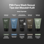 Twin Pack Kahf Face Wash Triple Action Oil and Comedo Defense 100 ml - 2 pcs Sabun Cuci Muka Pria Anti Komedo dan Kulit Berminyak - Suitable for Daily Use