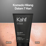Triple Pack Kahf Face Wash Triple Action Oil and Comedo Defense 100 ml - 3 pcs Sabun Cuci Muka Pria Anti Komedo dan Kulit Berminyak - Suitable for Daily Use