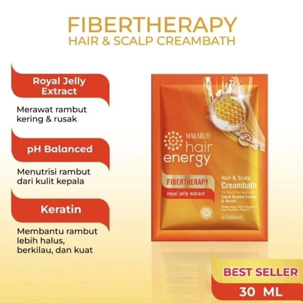 Makarizo Hair Energy Fibertherapy Masker Rambut 30 g