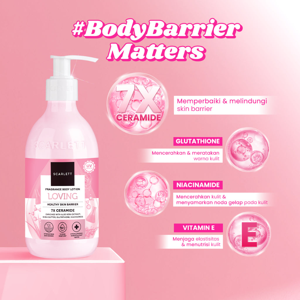 Scarlett Whitening New! Fragrance Brightening Body Lotion Bright Mood Booster Loving