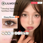 [Fuji Favorite] Lilmoon Softlens Kualitas Jepang softlens minus (0 sd -8.50) Classy Brown Color Lensa minus/natural contact softlens/softlens warna/Lensa kontak