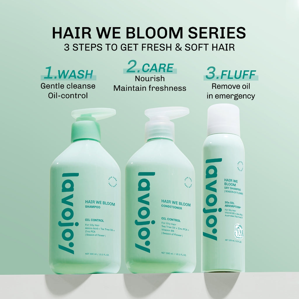 Lavojoy Hair We Bloom Dry Shampoo Season of Flower - Dry Shampoo Atasi Kulit Kepala Berminyak, Scalp Friendly, Tanpa Residu Putih, Dengan Kandungan Zinc PCA Dan Tea Tree Oil