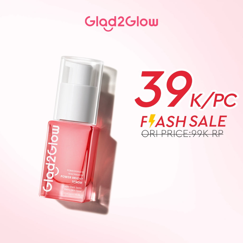 Glad2Glow Serum Series Peeling Serum Exfoliating Serum Bright Serum Glad2Glow Serum Mencerahkan Wajah Serum Pemutih Wajah Serum Retinol Serum Dark Spot Serum Acne Spot Serum Jerawat Glowing Serum Whitening Serum Brightening Serum Glow G2G Serum Niacinamid