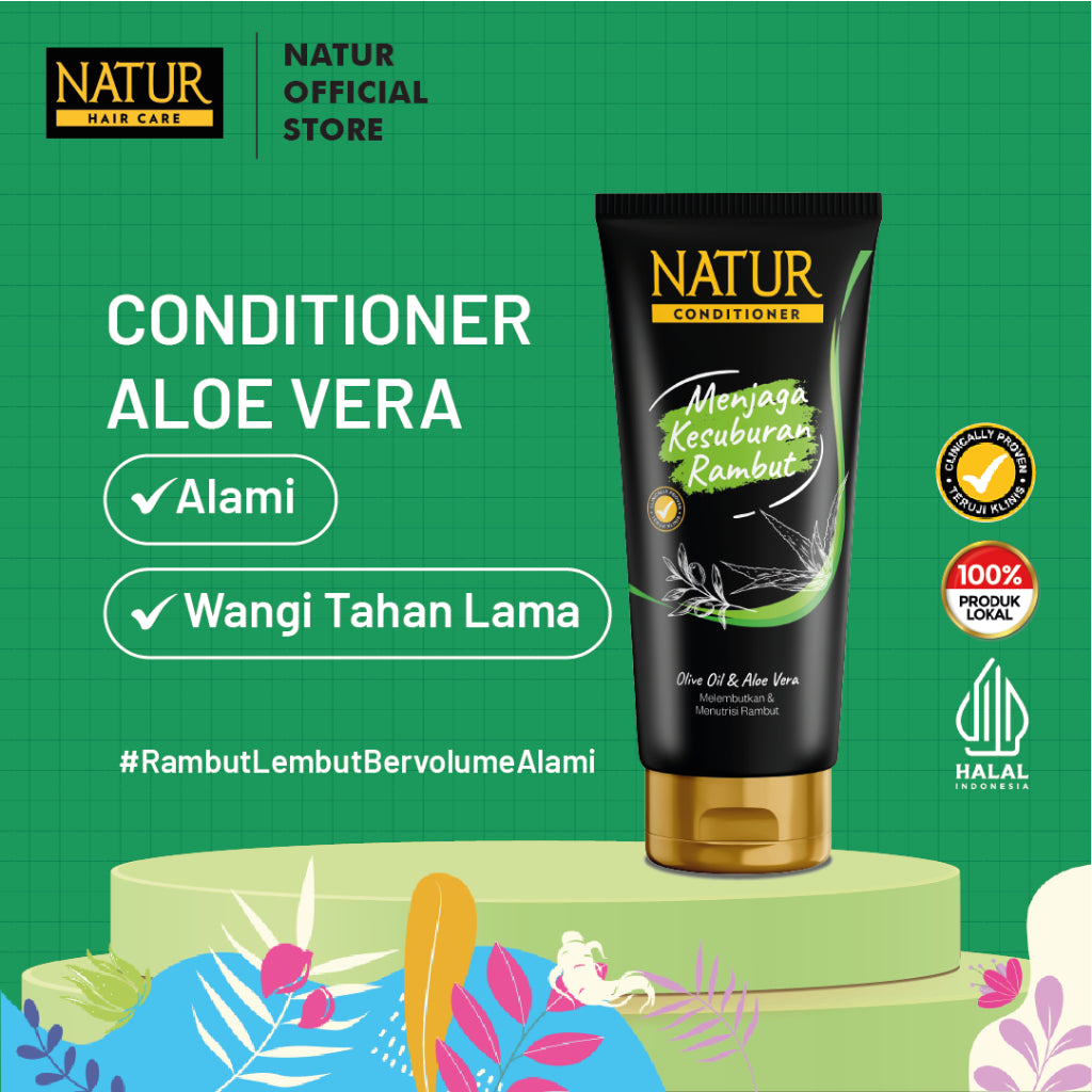 Natur Conditioner Aloevera 165 ml - Kondisioner Kesuburan Rambut