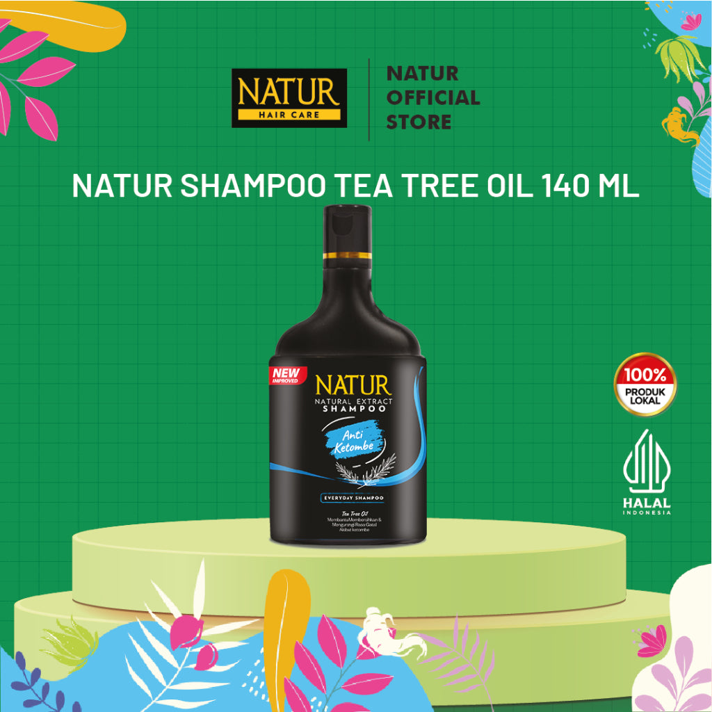Natur Hair Shampoo Anti Dandruff 140 ML - Shampoo Perawatan Rambut Berketombe