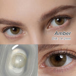 [0.00 s/d -8.00]Softlens Minus Queen Amber Lensa Kontak Warna DIA14.2MM Hidrocor Soflen 1Pasang 6Bulan