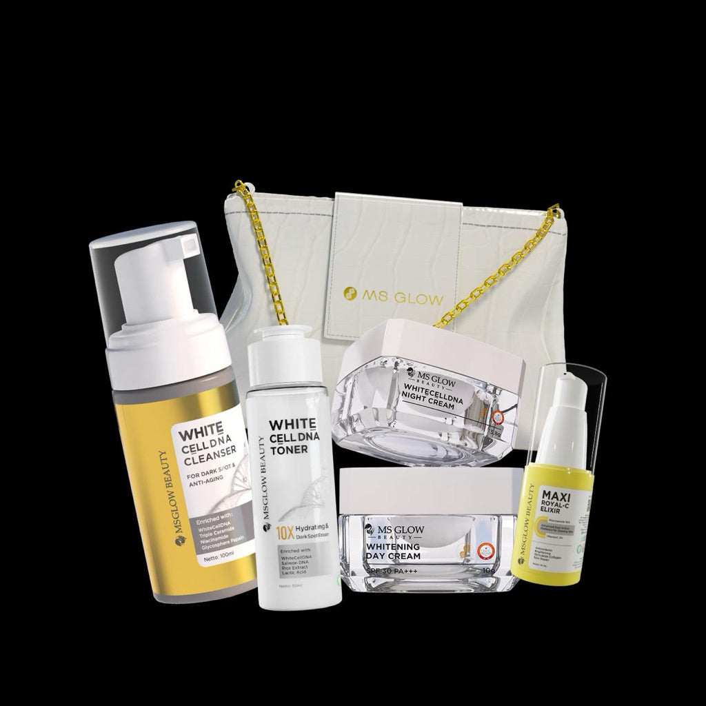 MS GLOW PAKET WAJAH  bonus produk & pouch