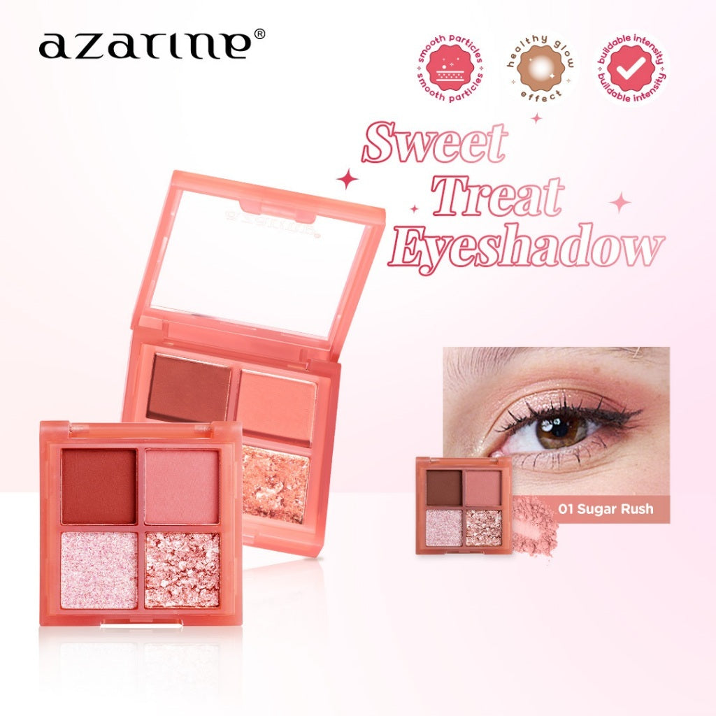Azarine Simple Glow Kit for School Days Tinted Lippie Cake Liptint + Sweet Treats Eyeshadow 01 Sugar Rush