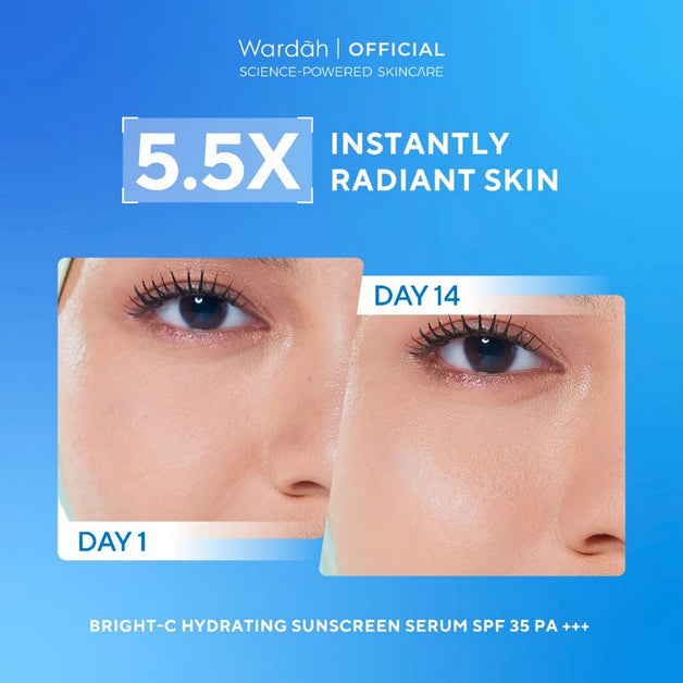 Wardah UV Shield Bright-C Hydrating Sunscreen Serum SPF 35 PA+++ 40ml