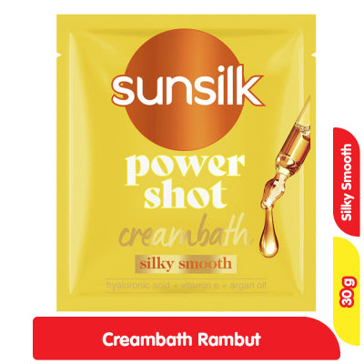 Sunsilk Power Shot Creambath Rambut Silky Gloss Sachet 30 g Sunsilk Power Shot Creambath Rambut Silky Smooth Sachet 30 g