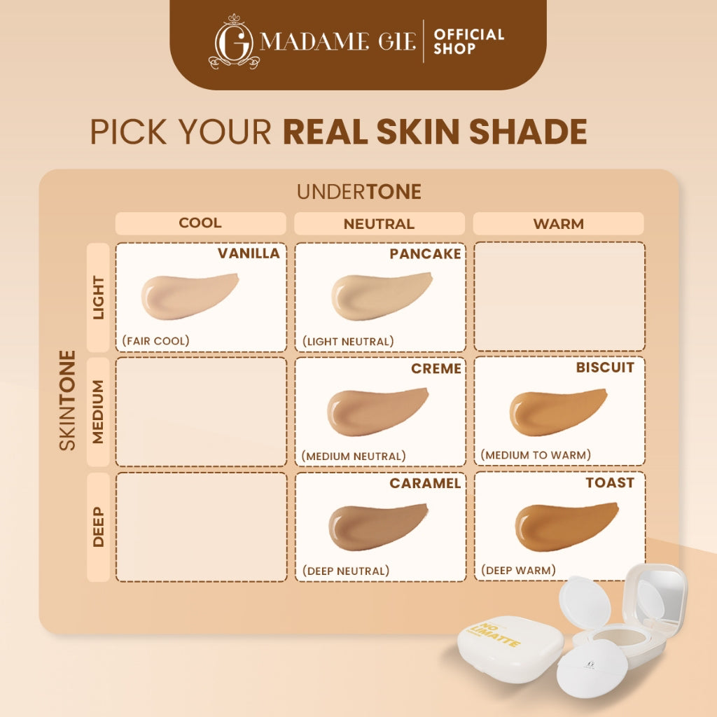 [TEBUS MURAH] Madame Gie No Limatte Cushion - Make Up Cushion Soft Matte Finish