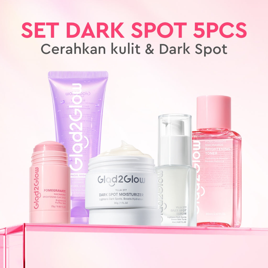 [HEMAT 60K]Glad2Glow Kulit Halus Bundle 7in1 eksfoliasi wajah Skincare Set-Pulihkan/Cerah Krim+Glowing Serum/Peeling Solution+ Cleanser+Eksfoliasi Toner-peeling whitening Moisturizer facial wash Pelembab skincare 1 set lengkap G2G glad2glow official store