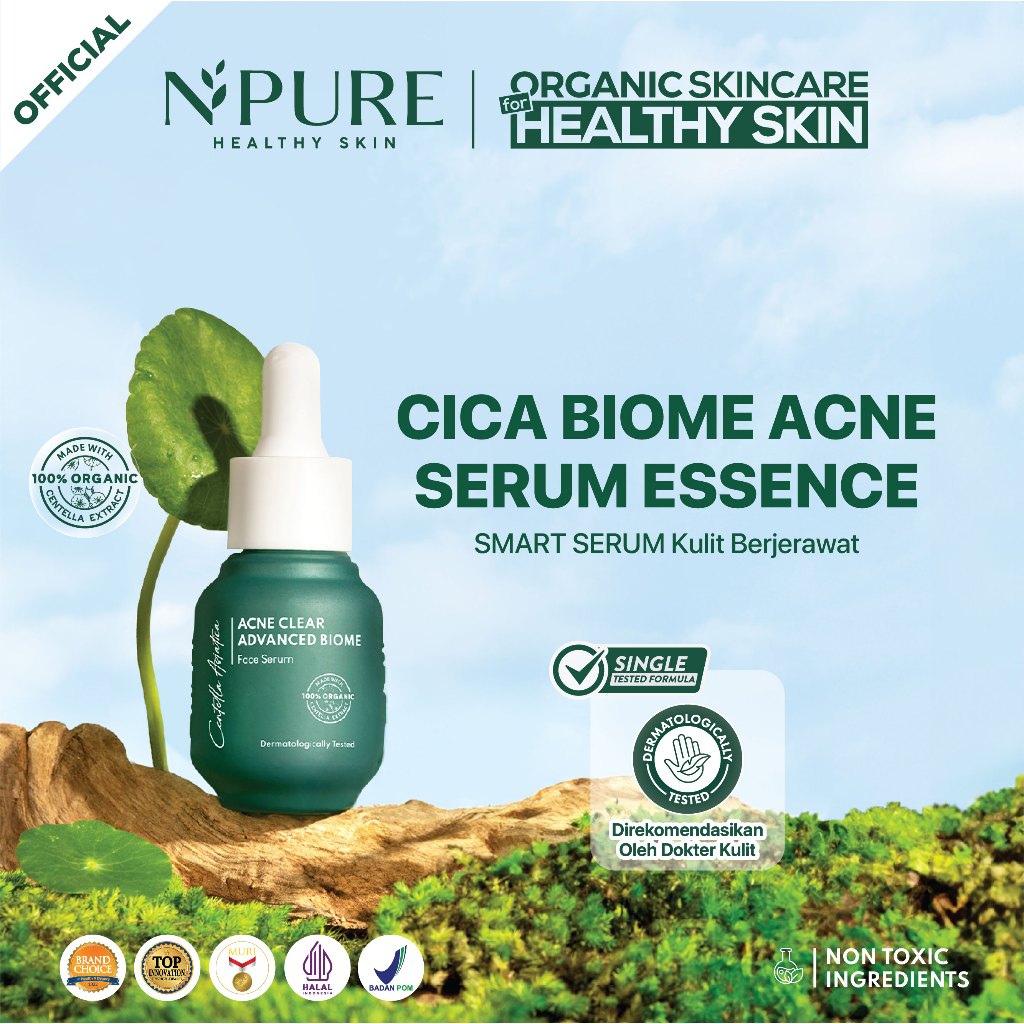 NPURE Cica Series - Cleanser / Toner / Serum / Moisturizer / Paket Kecantikan / Paket Skincare / Skincare Harian / Rangkaian Skincare / Acne Skin / All Skin Type