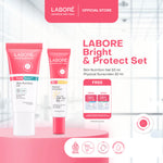 [TERSEDIA DI SELURUH INDONESIA] Labore Bright & Protect Set - (Skin Nutrition Gel 50ml, Physical Sunscreen 30ml, Acne & Oil Physical Sunscreen 40ml)