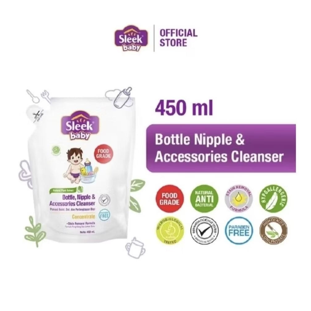 Sleek Baby Sabun Cair Pencuci Botol & Dot Bayi 450 ml