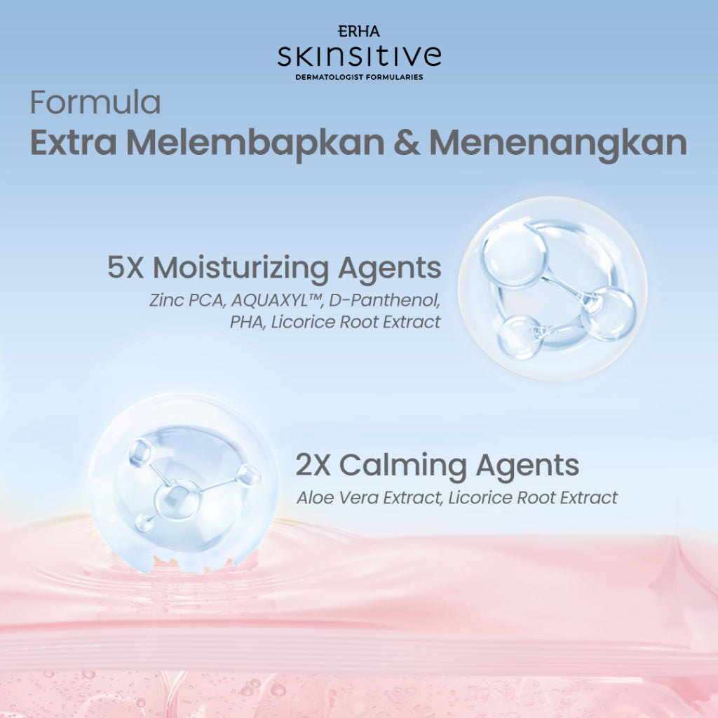 ERHA Skinsitive Ultracalm Face Wash 80g | Sabun Cuci Muka Semua Jenis Kulit (Normal - Sensitif) dengan Panthenol, Aloe Vera Extract | Melembapkan, Kulit Tidak Ketarik | PH Balance, Hypoallergenic, Gentle, Calming | Memperkuat Skin Barrier
