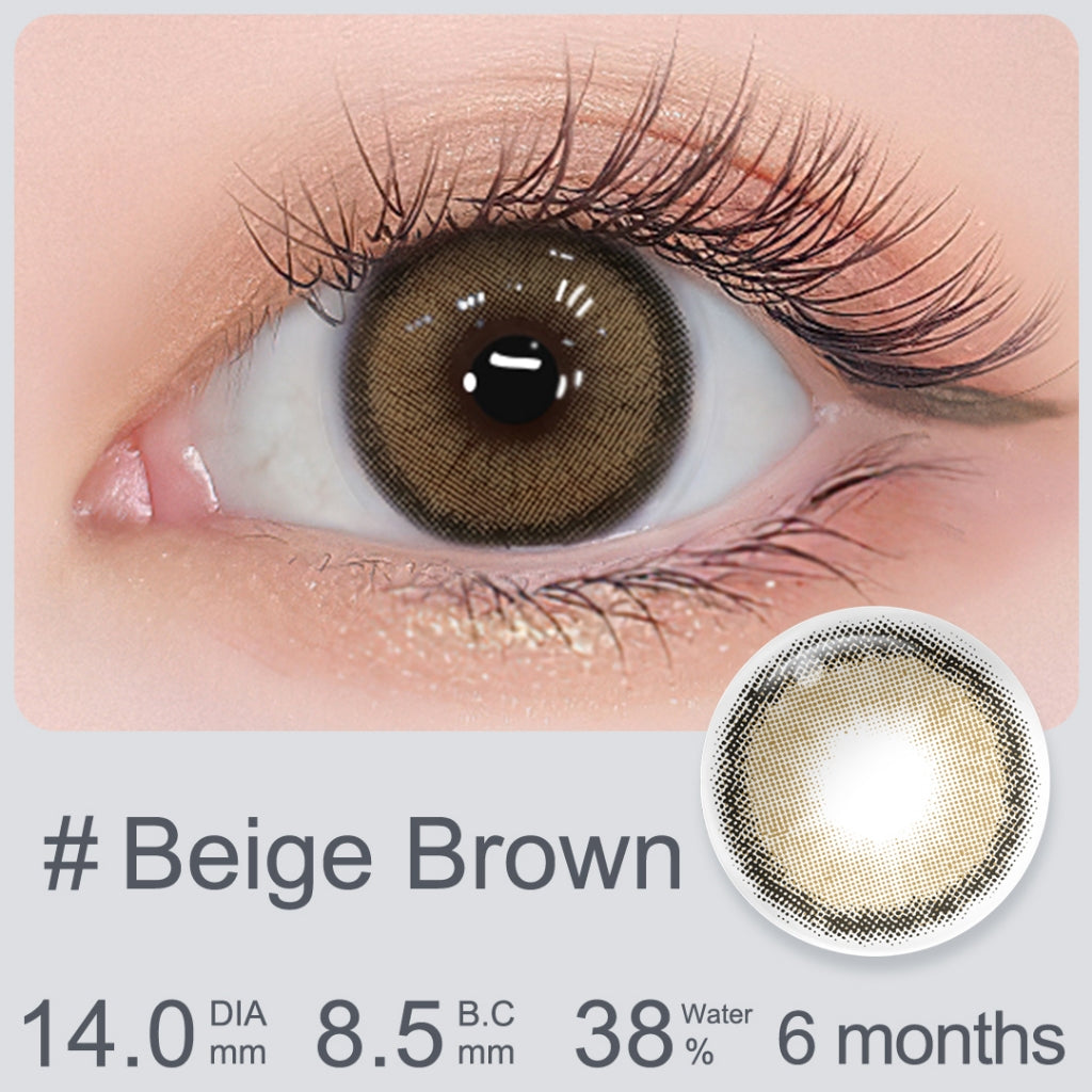 Magister Softlens Minus Brown Series 1pasang lensa kontak warna 14.0~14.5mm dubai Seri Coklat 6Bulan