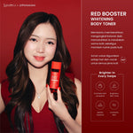 [PAKET 2 HEMAT] Lumos'a Red Booster Whitening Body Toner 110ml | 4% Niacinamide + Tomato Extract Lycopene + Glycolic Acid | Daily Routine