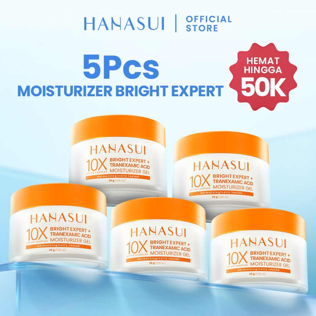 【5pcs Hemat】HANASUI Moisturizer Gel Series - Pelembab Gel Lembap & Mudah Menyerap - Bright Expert Mencerahkan - Ceramide Korean Probiotics Skin Barrier - Daily Retinol Cegah Penuaan Dini