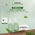 ACNAWAY Mugwort Blackhead Treatment Kit - Mugwort Pore Serum + Mugwort Blackhead Mask Serum Pori & Mask Treatment Komedo Membandel untuk Komedo & Pori Tersumbat