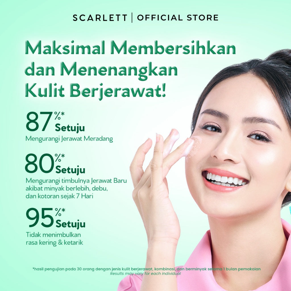 SCARLETT Low pH Acne Peace Gel Cleanser-Facial Wash Gentle Sabun Cuci Muka Low pH, Kulit Tidak Ketarik, Basic Skincare Anti Jerawat, Aman Untuk Kulit Sensitif Aman untuk Skin Barrier, Untuk Kulit Berjerawat dan Berminyak, Membersihkan Kotoran dan Minyak