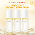 ELFORMULA Antiox-C Serum Spray - Spray Serum Kaya Vitamin & Fase Minyak Antioksidan Face Mist Primer Setting Spray untuk Instant Radiant Glow Wajah Pelembab Kulit Halus dan Lembab Glowing Booster Multifungsi Skincare Makeup Oil Control