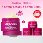 [Isi Besar Hemat]Glad2Glow Moisturizer Series100G Water Gel Niacinamide Brightening Retinol CentellaMencerahkan Pemutih Kulit Pelembab Bercahaya Krim Siang dan Malam Perawatan Kulit Ekstrak Delima Asam Lemak Asam Delima Wajah G2glow official store