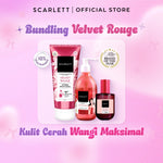 【NEW LAUNCH】BUNDLING Scarlett Fragrance Brightening Body Serum 170ml & Scarlett Whitening Extrait De Parfum 30ml ( Velvet Rouge / Purple Kiss )  | Melembapkan mencerahkan meratakan warna kulit, Kulit cerah wangi mewah