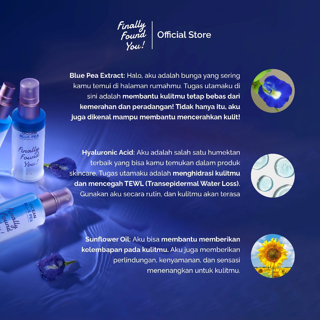 Finally Found You! Ocean Blue Pea Dual-Phase Essence Mist 100ml