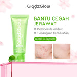 Glad2Glow Facial Cleanser Series-Facial Wash Low PH Gel Centella Mencerahkan Pencerah Wajah Anti Jerawat Penuaan Hilangkan Flek & Tenangkan face wash Pembersih Wajah Membersihkan kotoran dan minyak Menjaga pelindung kulit Mengobati g2glow official store