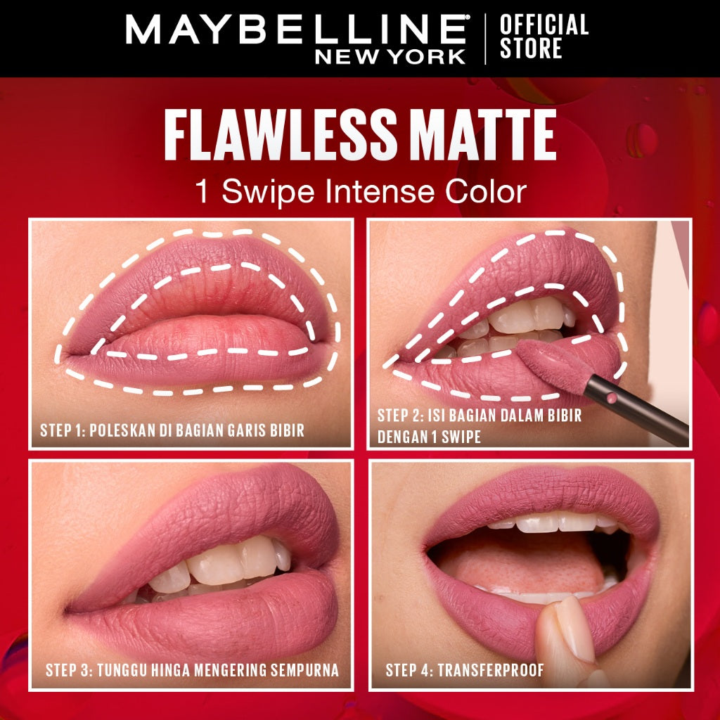 Maybelline Superstay Matte Ink Liquid Long Lasting Waterproof Matte Lipstick Lipcream Make Up Transferproof Tahan 16 Jam Vinyl Ink