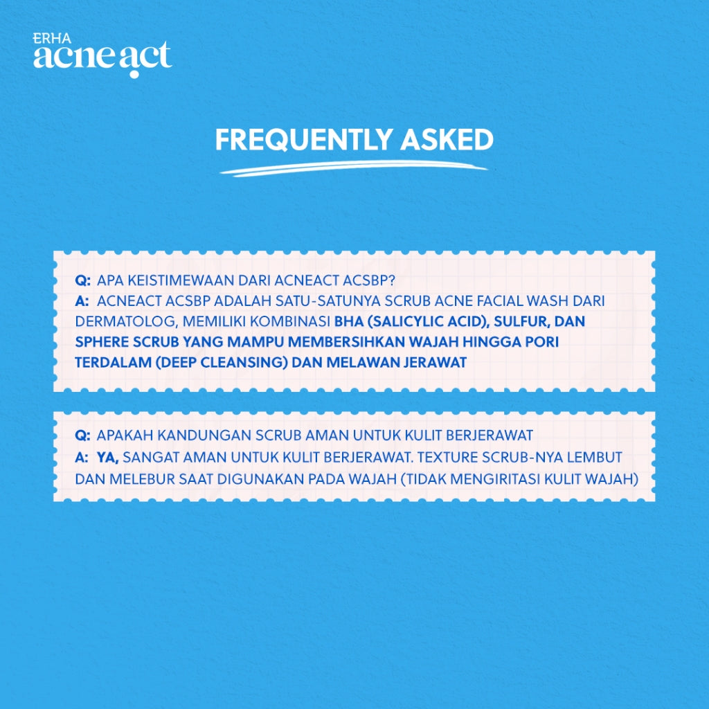 ERHA Acneact ACSBP (Acne Cleanser Scrub Beta Plus) 60g - Sabun Wajah Scrub Kulit Jerawat BHA Sulfur