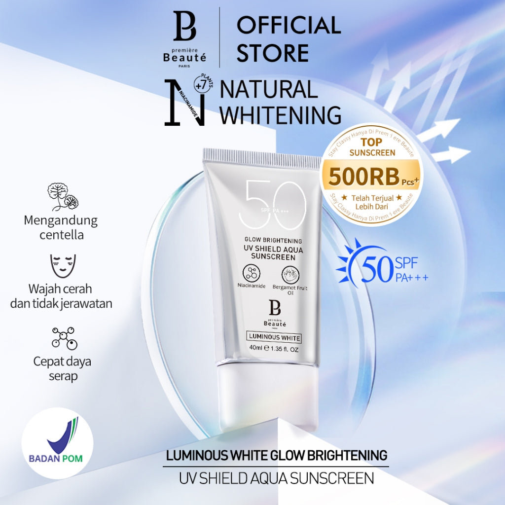 PREMIERE BEAUTE [Sunscreen 3pcs] Sunscreen (SPF 50 PA+++) 40ml Suncreen wajah UV Shield Sun protect sun block Suncreen whitening Oil Control Hydrating & Revitalizing Oily skin