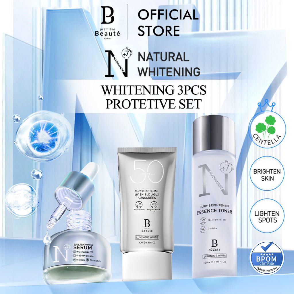 [CAMPAIGN] PREMIERE BEAUTE [Whitening 3pcs]  Skincare Luminous White Glow Brightening Whitening BPOM
