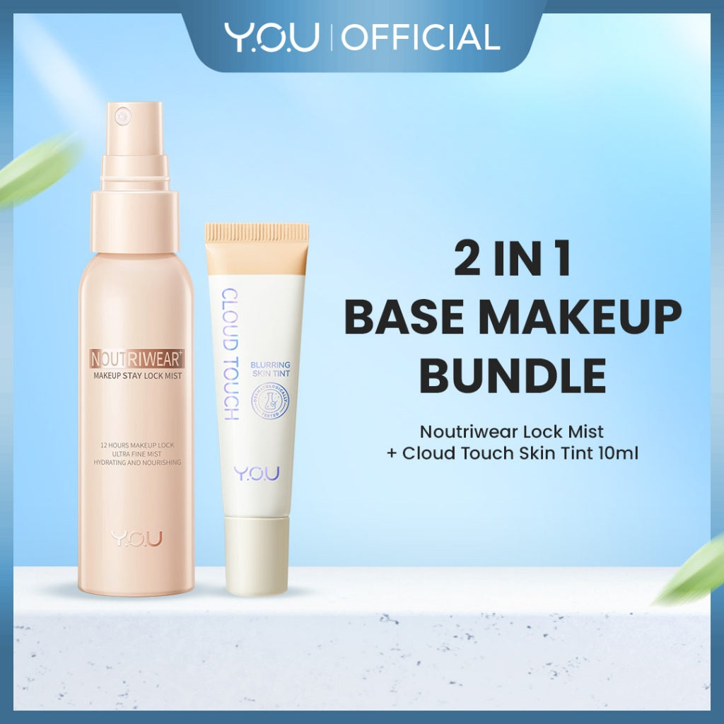 YOU NoutriWear+ Makeup Stay Lock Mist Setting Spray Oil Control Hydrating & Nourishing Tahan Lama Hingga 12 Jam Makeup Lock Kosmetik Mist