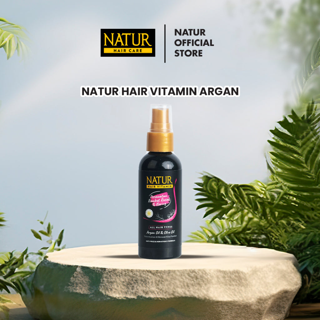 Natur Hair Vitamin Argan Oil 80 ML - Vitamin Rambut Kering dan Rusak