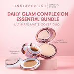 Instaperfect Daily Glam Complexion Essentials Bundle (Skincover Air Cushion + Matte Fit Powder Foundation)
