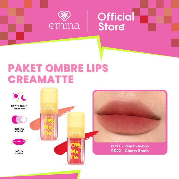 PAKET Ombre Emina Creamatte Lip Cream