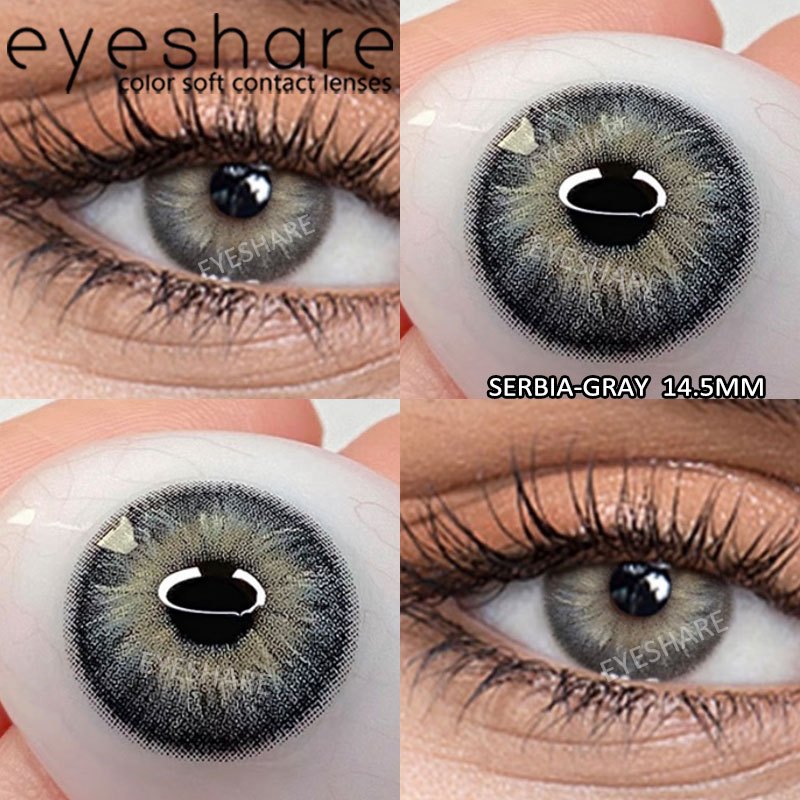 Eyeshare Softlens Serbia Gray 1Pasang 14.5mm  Lensa Kontak Mata Besar