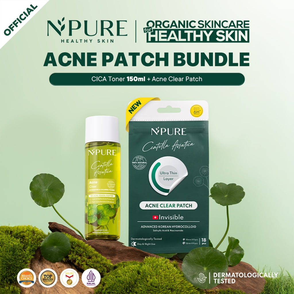 NPURE Cica Hydrating Acne Toner 150 ml / Hydrating Toner / Acne Toner / Toner Kulit Jerawat Berminyak  / Mencerahkan /  Beruntusan