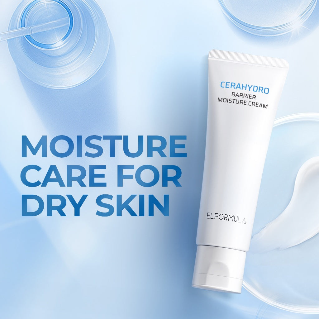 ELFORMULA CeraHydro Barrier Repair Moisture Cream - Pelembab Wajah dengan Ceramide & Centella Krim untuk Kulit Kering & Sensitif Mengatasi Kemerahan dan Meningkatkan Elastisitas Moisturizing Moisturizer Krim Cream Siang Malam