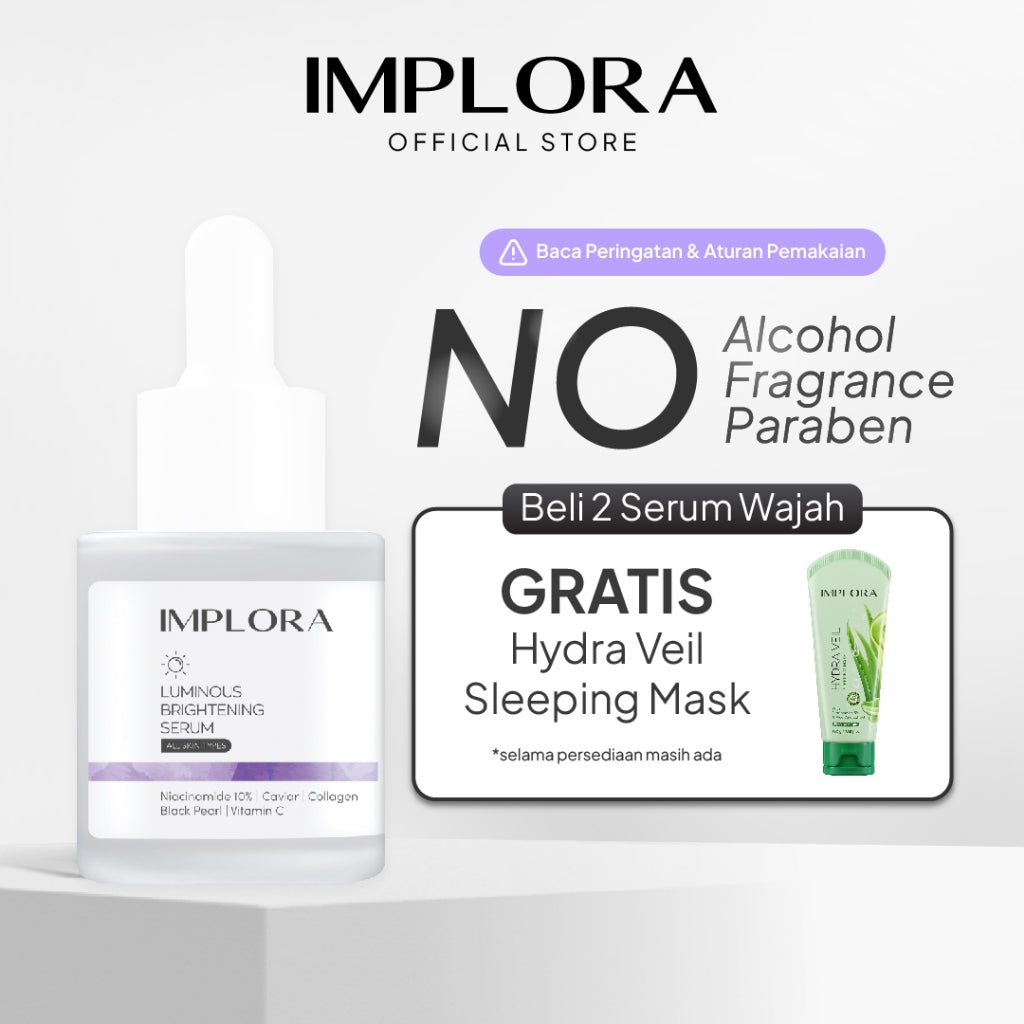 Implora Serum Wajah 20ML | Mencerahkan | Kulit Berjerawat | Komedo Dark Spot | Hydrating